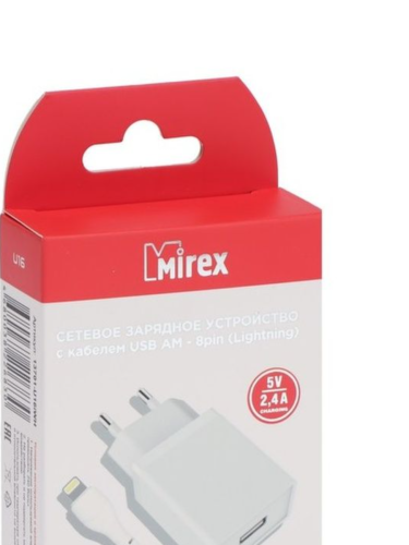   Mirex U16i, 1xUSB-A, 2.4A +  (AM-8pin), 1, 