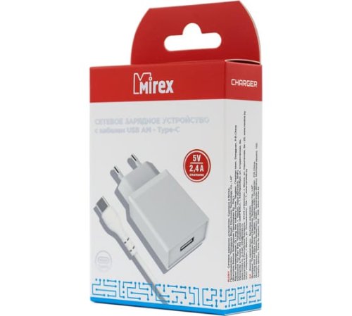   Mirex U16t, 1xUSB-A, 2.4A +  (AM-Type-C), 1, 