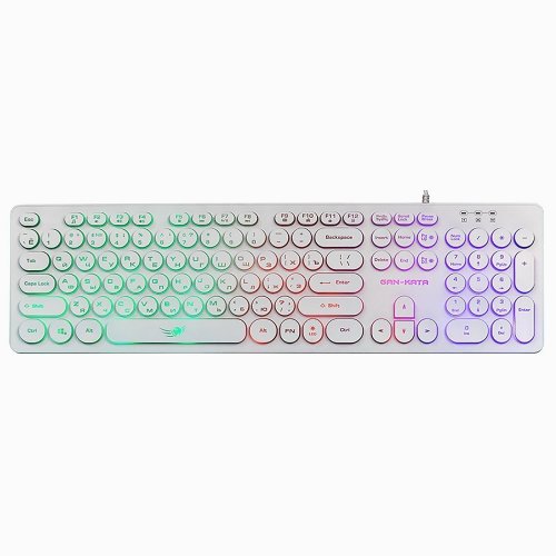 Клавиатура Dialog KGK-16U White - Мультимедийная клавиатура с RGB подсветкой