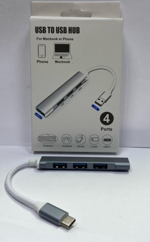  TYPE-C to 4 Ports USB 3.0, 4  USB3.0,  5 C-809 Grey ()