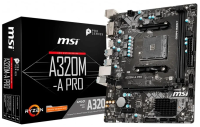 Мат.плата MSI A320M-A PRO (RTL) AM4 <A320> PCI-E DVI+HDMI GbLAN SATA RAID MicroATX 2DDR4