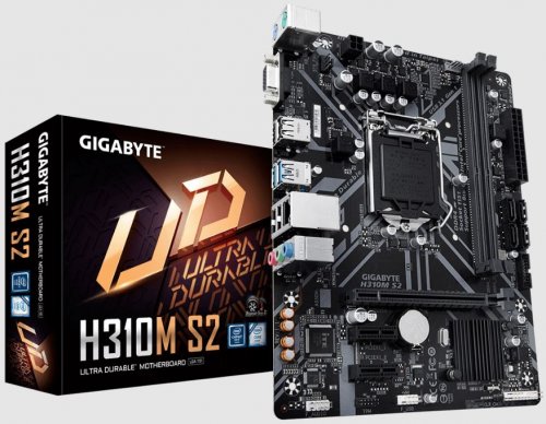 . GIGABYTE H310M S2 Soc-1151v2 Intel H310 2xDDR4 mATX AC 97  GbLan+VGA