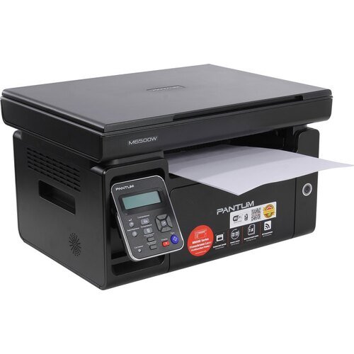 Лазерное МФУ PANTUM M6500W (A4, картридж PC-210E 700 стр, лазерный, формат печати — A4, кол-во цветов — 1, скорость ЧБ-печати (А4) до 22стр/мин, оптическое разрешение сканера 1200х1200 dpi, USB, Wi-Fi ) черный