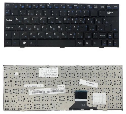 Клавиатура для ноутбука DNS Clevo M1100 M1110 M1100 RU Черная MP-08J66SU-43013