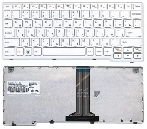 Клавиатура для ноутбука Lenovo S110 S10-3 S100 S1206 белая. 25-201761, 25201761, 9Z.N7ZSU.00R, NSK-BD0SU, 0KN0-ZS1RU13, T1A1-RU, 25-201756, 25-201757, 25201756, 25201757, T1A1-US, T1A1-UK, 9Z.N7ZSU.001, 9Z.N7ZSU.00U, NSK-BD0SU, 0KN0-ZS1US13, 0KN0-ZS1UK13, 25-201797, 25201797, NSK-BD1SU, 9Z.N7ZSU.10R, T1A1-RU, 0KN0-ZS2RU13, 25201636, MP-11G23US-686, T1A1-US, MP-11G2, 0KN0-ZS1US12, 25-201786, 25201786, 9Z.N7ZSU.101, 0KN0-ZS2US13, 25-201647, 25201647, MP-11G23SU-686, 0KN0-ZS1RU12