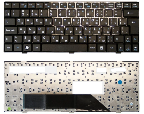 Клавиатура для ноутбука MSI U130 U160 (rus, черн.)