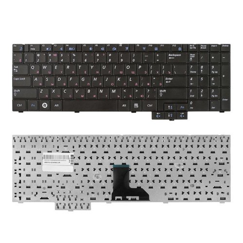 Клавиатура для ноутбука Samsung R519, R525, R528, R530, R540, R620, R717, R719 (rus, черн. длинная)