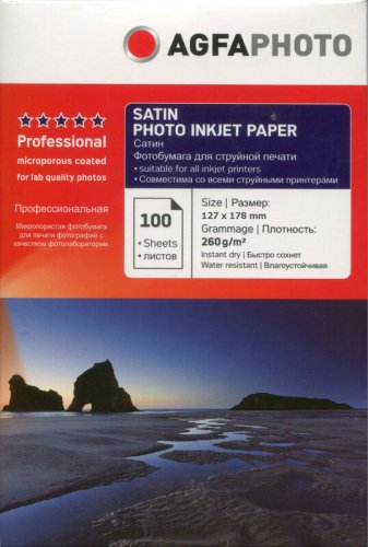 Фотобумага AGFA Сатин 260гр/м (100 л.) 13х18