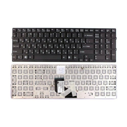 Клавиатура для ноутбука Sony Vaio VPC-F21 VPC-F22, VPC-F23 черная без рамки