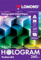 Фотобумага ТехноАрт LOMOND с голографических эффектом Holographic Inkjet Paper – Cube (Куб) 260 г/м2 микропористая односторонняя, формат А4, 10л, 0902041