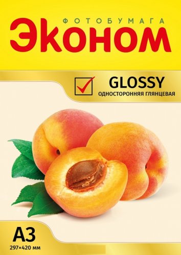 Фотобумага Эконом глянцевая односторонняя , 120г/А3/50л