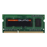 ������ SO-DIMM DDR3 4GB QUMO 1333MHz PC-10660 512Mx8 CL9 Retail (QUM3S-4G1333C9) 8 Chips