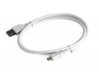 Кабель USB Am-MicroUSB Bm, плоский, 2A PVC, 1.0м, ,белый 20516