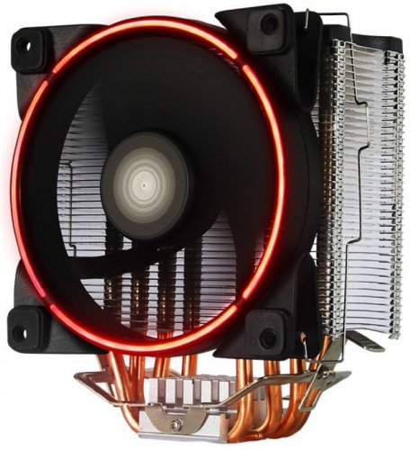 Кулер 187W PWM GameMax Gamma 500 Red Intel/AMD тепловые трубки