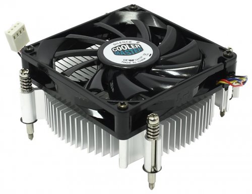 Вентилятор 60W (Винты) Cooler Master H115 S1156/1151/1150/1151 3pin 23dBA DP6-8D1SA-B1 Ultra Low Profile