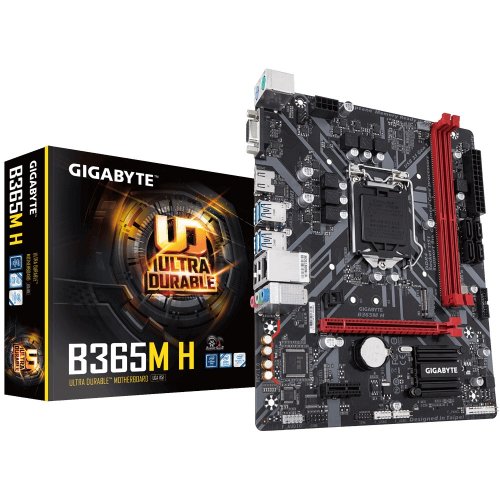 . GIGABYTE B365M H LGA1151v2 B360 PCI-E Dsub+HDMI GbLAN SATA MicroATX 2DDR4