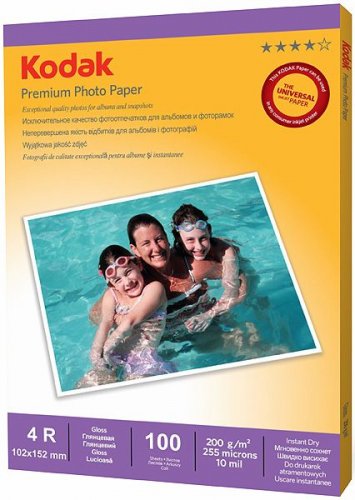 Фотобумага Kodak Глянцевая 200г/м 100л. 4R (10,2х15,2)