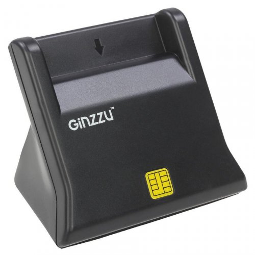 Считыватель Smart-карт USB Ginzzu GR-492CB черный