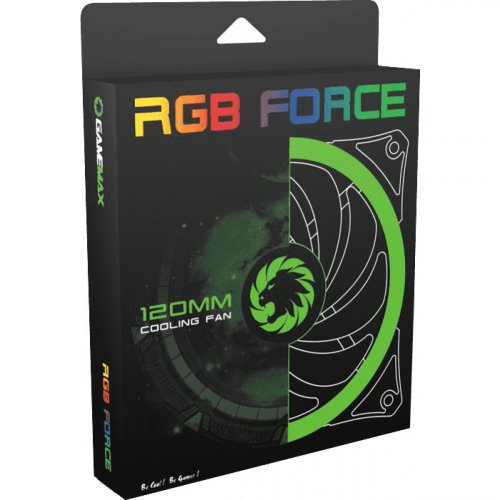 Вентилятор GameMAX 120x120x25 GMX-12RGB-Pro, 12В,(подшипник скольжения),в пластиковой упаковке, RGB