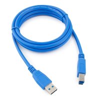 Профессиональный кабель AM/BM, USB 3.0, 1.8м, Pro Gembird CCP-USB3-AMBM-6, позол.конт., синий, пакет