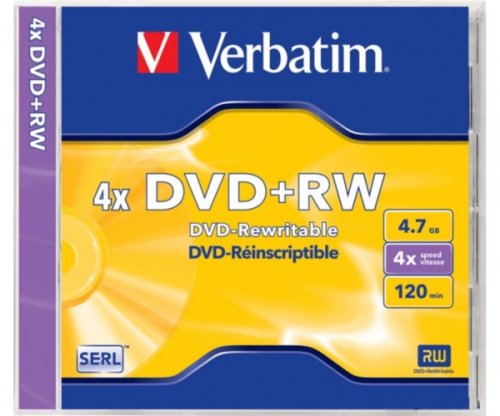  DVD+RW Verbatim 4.7Gb 4x Slim Box (1)