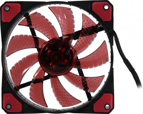 Вентилятор GameMAX 120x120x25 GMX-GF12R, 12В,(подшипник скольжения),3pin+Molex в пластиковой упаковке, красный