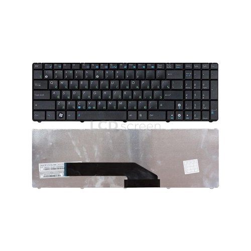 Клавиатура для ноутбука Asus K50, K51, K60, K61, K62, K70, K71, K72, F90 X5D, P50, F90, K50AB, K50AF, K50C, K50IJ, K50ZE, K51, K51AC, K51AE, K61, K60, K62, K70, K70AB, K70AC, K70AD, K70AE, K70AF, K72, K72DR, K72F, K72JK, K72JR, N50, N50VN, N51, F90, K70,(rus черн.)