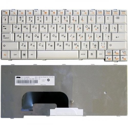 Клавиатура для ноутбука Lenovo S12 K43 K26 (rus, бел.) p/n 25-008418 25-008421 N7S-US V-108120AS1-US V108120AS1 MP-08K13SU-686