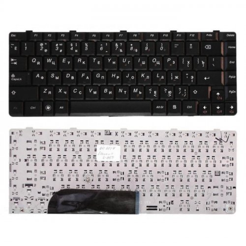 Клавиатура для ноутбука Lenovo IdeaPad U350, Y650 (rus, чёрн.) Lenovo IdeaPad U350, U350W, Y650, Y650A P/n: 25-008318, 25-008795, 25008318, AELL1700010, AELL1700110, AELL1700210, N2S-RU, V-100920AS1-RU, 25-008103, V-100920BS1