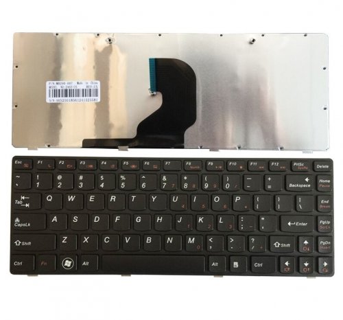 Клавиатура для ноутбука Lenovo Z360 (EN!!!, черн. рамка серебро)