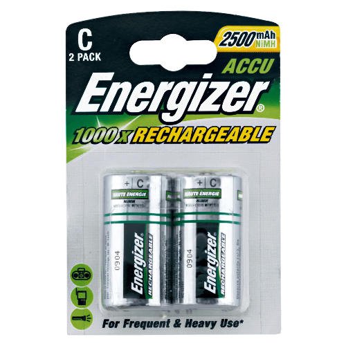 Комплект аккумуляторов Energizer C-HR14, Size C (1,2V 2500 mAh Ni-MH заряж) 2 шт в упк.