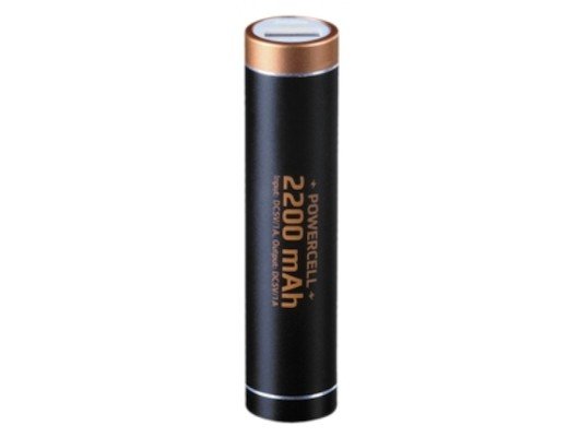 Портативное зарядное устройство Qumo PowerAid PowerCell 2.2, литий-ионный, 2200 мА-ч, 1 USB 1A, вход 0.5A, металлический корпус, раскраска под Duracell