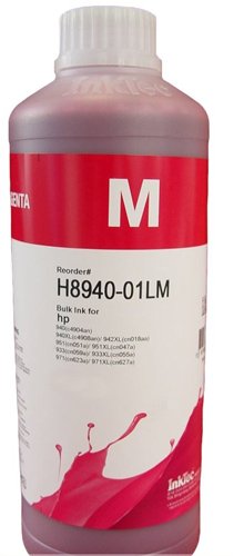 Чернила для HP H8940-01LM (Magenta, Чернила в канистре для картриджей HP C4903AN (940), CN017AA (942XL) InkTec 1 литр уценка закончился срок годности