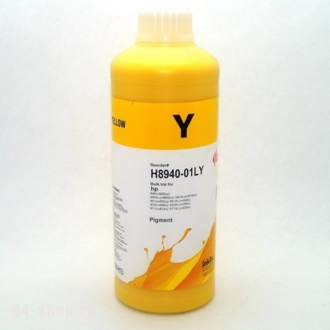 Чернила для HP H8940-01LY (Yellow, Чернила в канистре для картриджей HP C4903AN (940), CN017AA (942XL) InkTec 1 литр уценка закончился срок годности