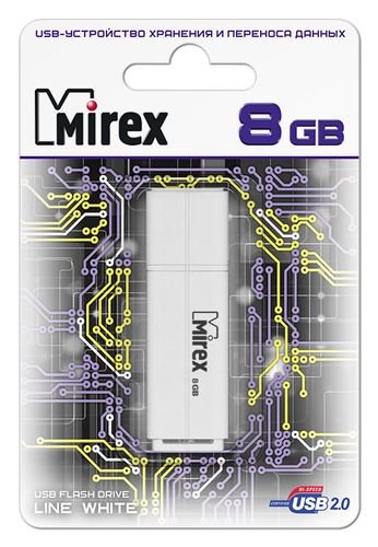 -  8GB Mirex LINE WHITE ()