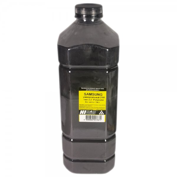 Тонер Samsung Hi-Black ML-2160 / 1660 / 1665/ 1667/ 1670 / 1675 / 1667/ 1860 / 1865 / 1867 / 1910 / 1915 / 2164 / 2165 / 2168 / 2510 / 2570 / 2571 / 2550 / 2551 / 2552 / 2553 / 2525 / 2540 / 2580 / 2850 / 2851 / 2855 / 2950 / 2955/ 3310 / 3370 / 3470 / 3471, SCX-3200 / 3205 / 3207 / 3400 / 3405 / 3407 / 4600 / 4623 / 5635 / 5835 / 4824 / 4828 / 4826 / 4727 / 4728 / 4729 / 4833 / 5637 / 5639 / 5737 / 5739, SF650 (тип 2.2, 700г.) Bk, канистра