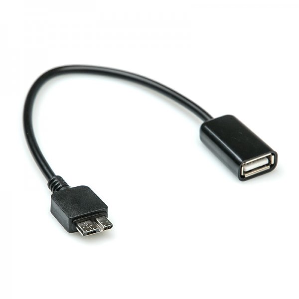 Кабель Dialog CU-1001 black - OTG (Host) microUSB B v3.0 (M) - USB A (F), V2.0, длина 0.15 м