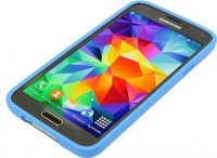 Samsung Galaxy S5 пластиковый голубой (со вставкой под сублимацию) арт.931
