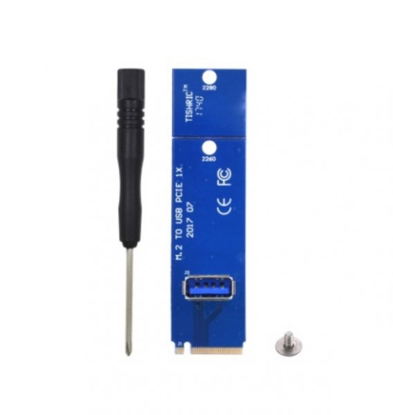 Переходник с M.2 2280 разъёма на USB3.0 PCI-ex 1x (для райзера)