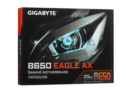 ���.����� GIGABYTE B650 EAGLE AX AM5, AMD B650, 4xDDR5-5200 ���, 4xPCI-Ex16, 3xM.2, Standard-ATX