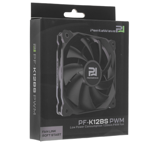 ���������� 120�120�25 PentaWave PF-K12BS PWM [120 x 120 ��, 4 pin, 600-1700 ��/���, 29.6 ��, MHDB