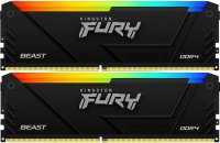 ������ DDR4 32Gb Kingston FURY Beast Black RGB [KF432C16BB12AK2/32] 32 �� CL16 , 2 ���16 ��, 3200 ��