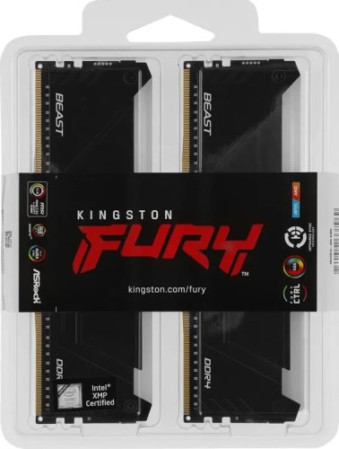 ������ DDR4 32Gb Kingston FURY Beast Black RGB [KF432C16BB12AK2/32] 32 �� CL16 , 2 ���16 ��, 3200 ��