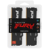 ������ DDR5 64Gb Kingston FURY Beast Black RGB [KF552C36BBEAK2-64] DDR5, 32 GBx2, 5200 MHz, 36 CL
