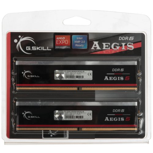 ������ DDR5 32Gb G.Skill Aegis 5 [F5-5200J4040A16GX2-IS] 32 �� [DDR5, 16 ��x2 ��, 5200 ���, 40(CL)-4
