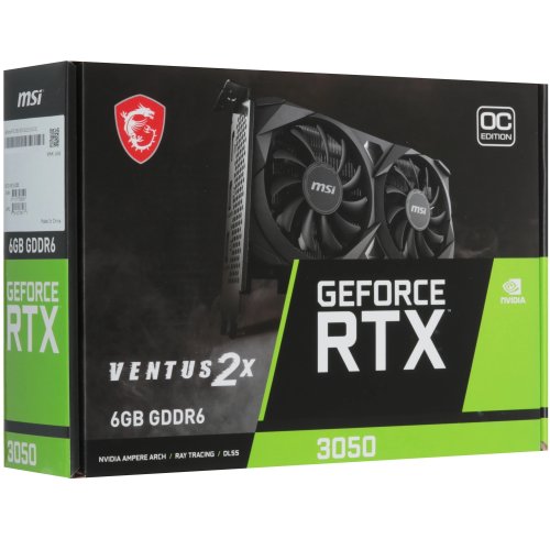���������� MSI GeForce RTX 3050 VENTUS 2X E 6G OC [RTX 3050 VENTUS 2X E 6G OC, 912-V812-055] [PCIe 4