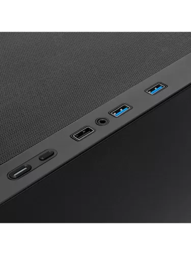 ������ ��� ����� ������� HSPD M321, Mesh Mini-tower, Black, slide TG, 0.45 SPCC, 2x140mm ARGB (M321-