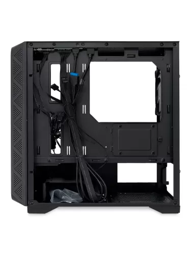 ������ ��� ����� ������� HSPD M321, Mesh Mini-tower, Black, slide TG, 0.45 SPCC, 2x140mm ARGB (M321-