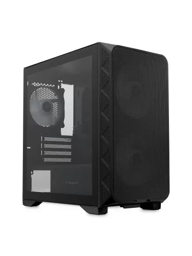 ������ ��� ����� ������� HSPD M321, Mesh Mini-tower, Black, slide TG, 0.45 SPCC, 2x140mm ARGB (M321-