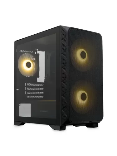 ������ ��� ����� ������� HSPD M321, Mesh Mini-tower, Black, slide TG, 0.45 SPCC, 2x140mm ARGB (M321-